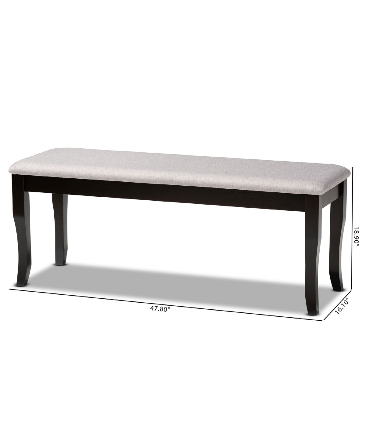Cornelie Modern and Contemporary Transitional Fabric Upholstered Dining Bench