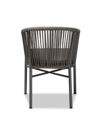 CLOSEOUT Marcus Modern and Contemporary Rope and Metal Outdoor Dining Chair