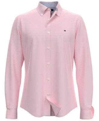 Tommy Hilfiger - Men's New England Custom-Fit TH Flex Stretch Solid Oxford Shirt