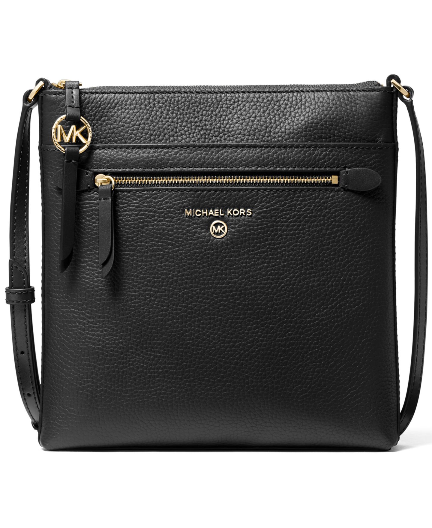 Женская сумка Michael Kors Jet Set Charm Leather Small North South Flat Crossbody, цвет: Чёрный — фото 1