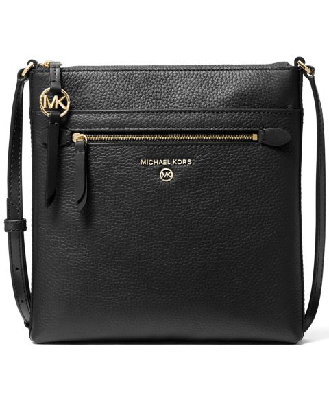 Женская сумка Michael Kors Jet Set Charm Leather Small North South Flat Crossbody, цвет: Чёрный