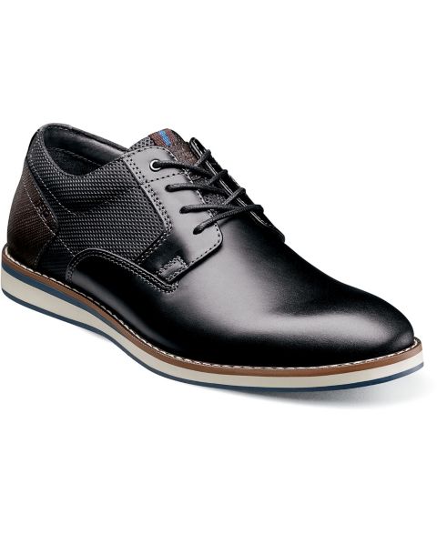 Мужские туфли Nunn Bush Circuit Plain Toe Lace-Up Oxford, цвет: Чёрный разноцветный