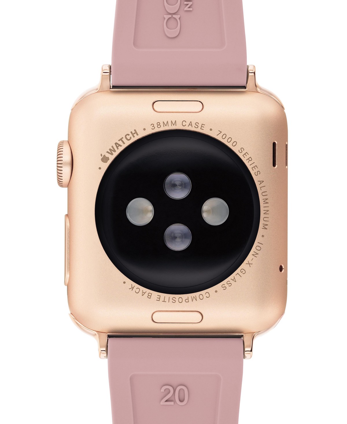 Ремешок COACH для Apple Watch 38/40/41 мм, розовый силикон — фото 3