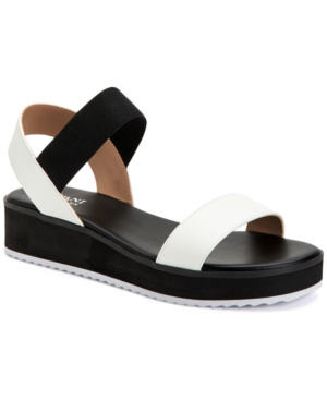 Alfani Lobbie Sporty Flat Sandals, Created For Macy's Women's Shoes In White