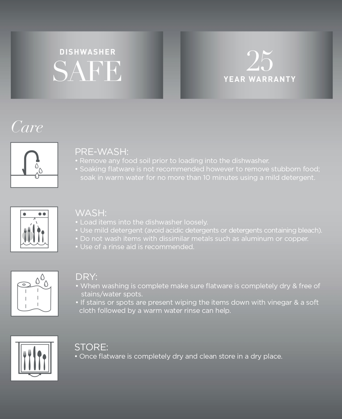 Cambridgesmiths Mena Frost 40-Piece Flatware with Chrome Buffet, Service for 8