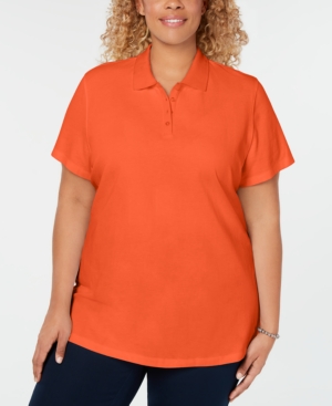 Karen Scott Plus Size Cotton Polo Shirt Created for Macy's