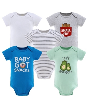 The Peanutshell Baby Boys and Girls Short Sleeve Bodysuits 5 Pack