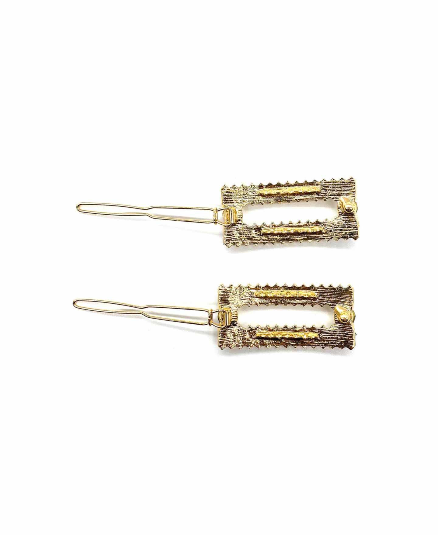 Женские аксессуары Soho Style Emerald Cut Rhinestones Barrette, Pack of 2 — фото 2