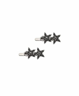 Womens Twin Star Magnetic Barrette Set Pack of 2 - Black 30$