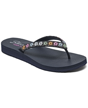 Skechers Women's Cali Meditation Daisy Delight Flip-Flop Thong Athletic Sandals from Finish Line