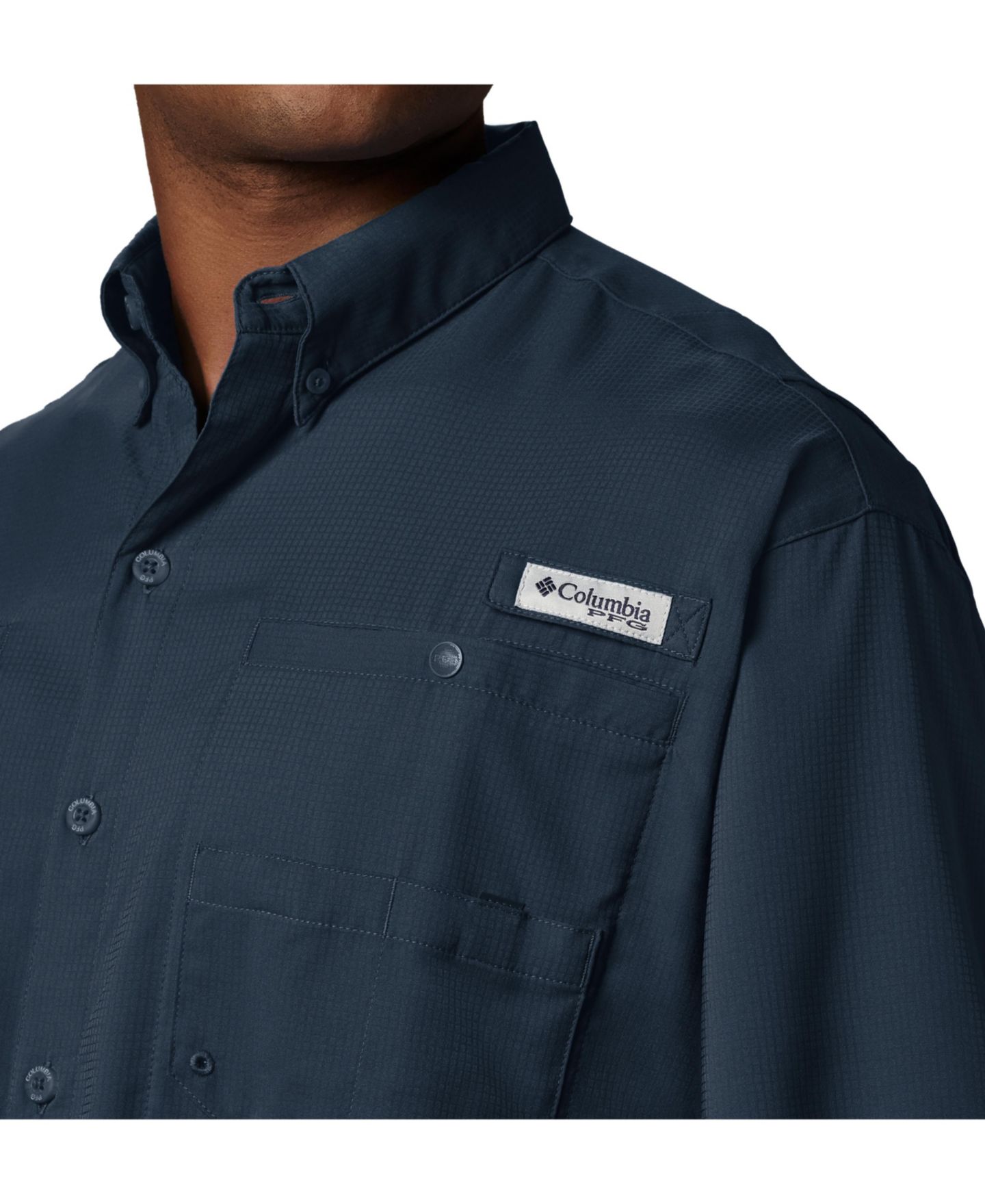Мужская рубашка Columbia Tamiami II Short-Sleeve, цвет: Тёмно-синий — фото 2