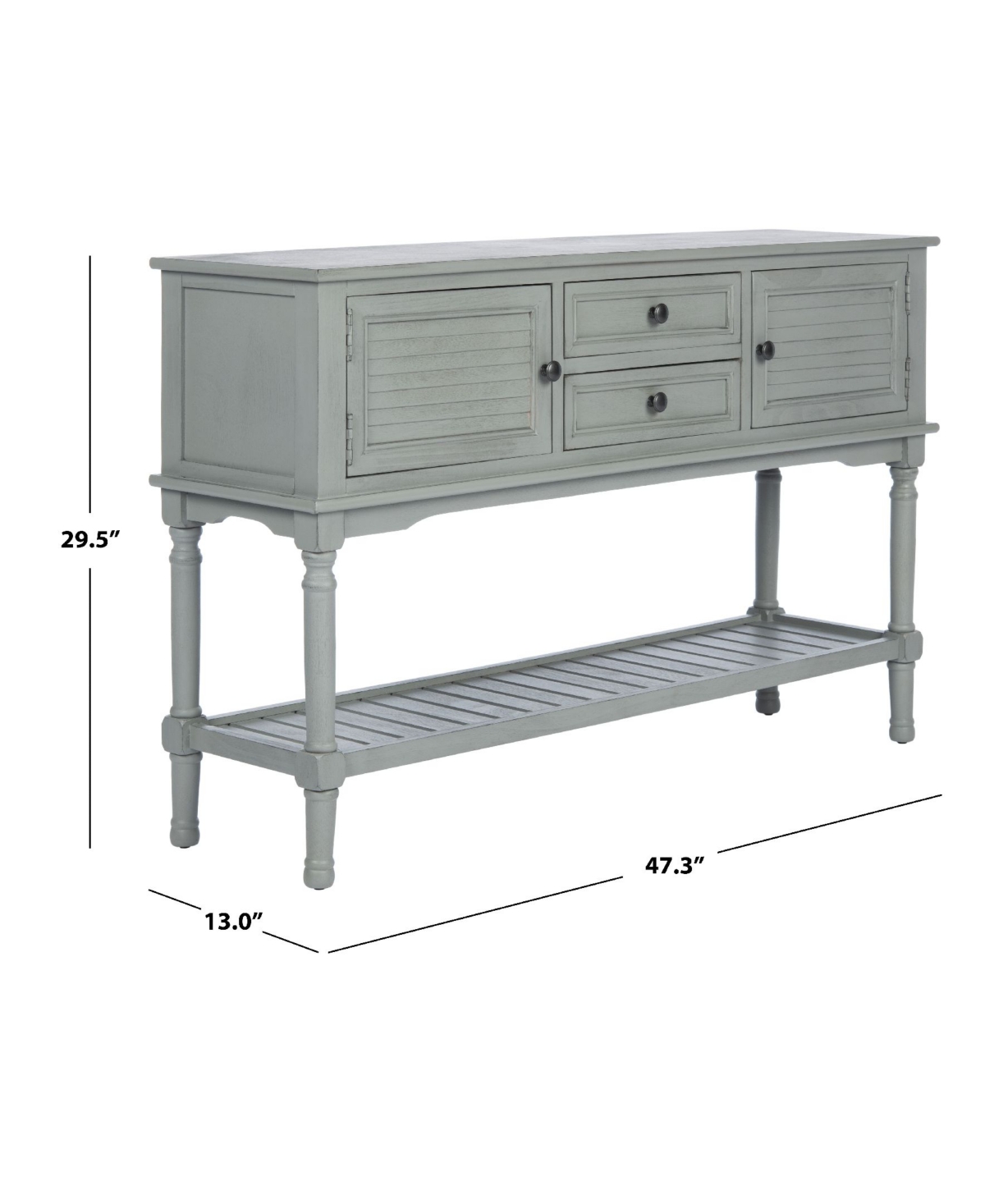 Safavieh Tate 2 Drawer 2 Door Console Table In Gray