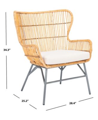 Lenu Rattan Accent Chair with Cushion