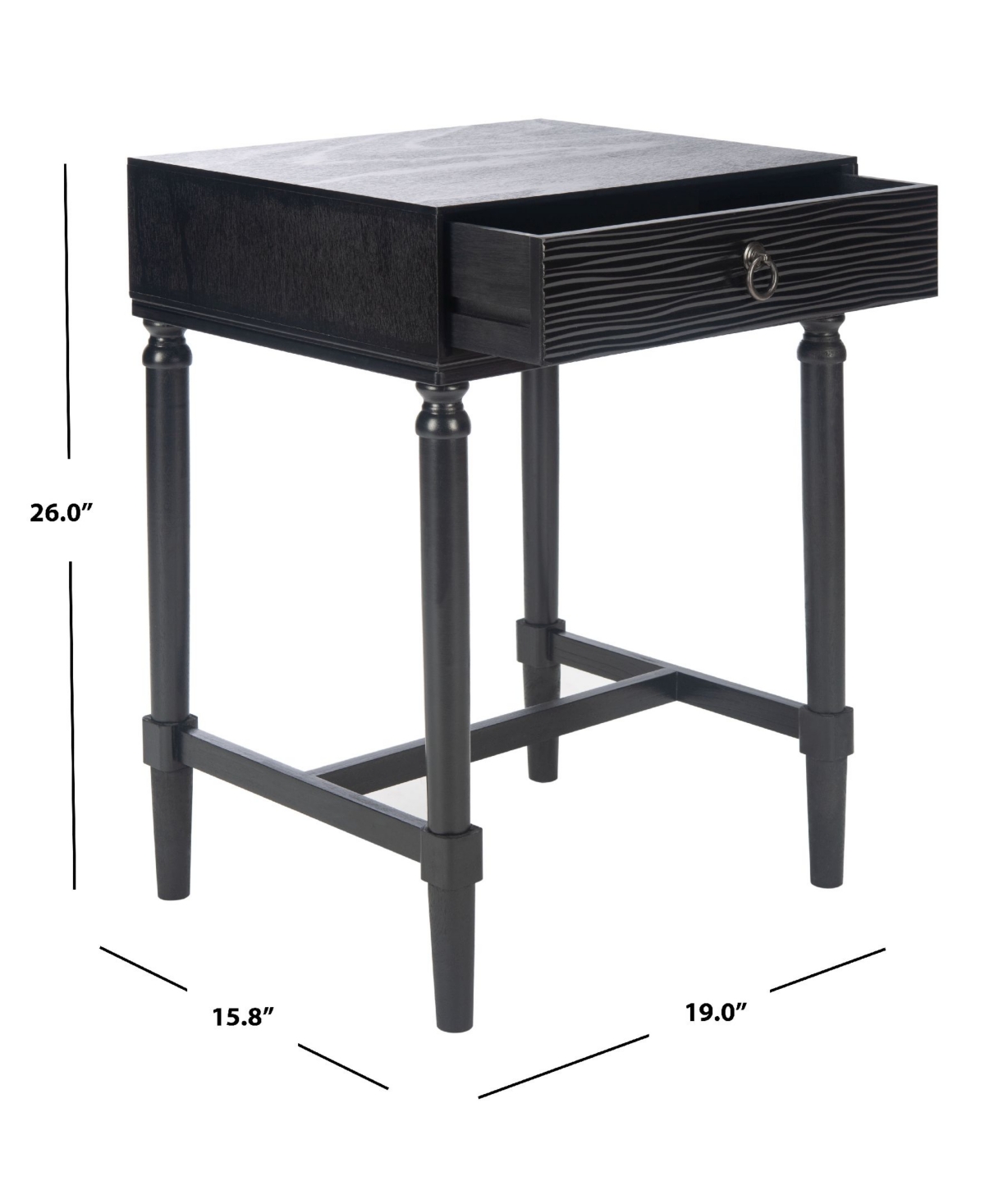 Safavieh Mabel 1 Drawer Accent Table In Black