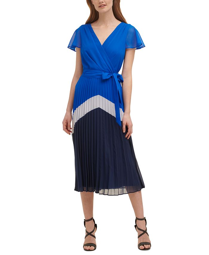 Dkny pleated dress discount