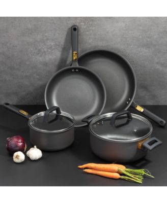 Brooklyn Steel Co. - Rocket Hard Anodized Aluminum 8-Pc. Nonstick Cookware Set