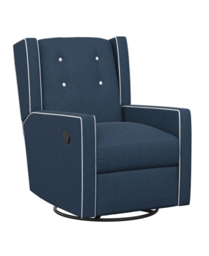 Baby Relax Mariella Swivel Glider Recliner Chair In Blue
