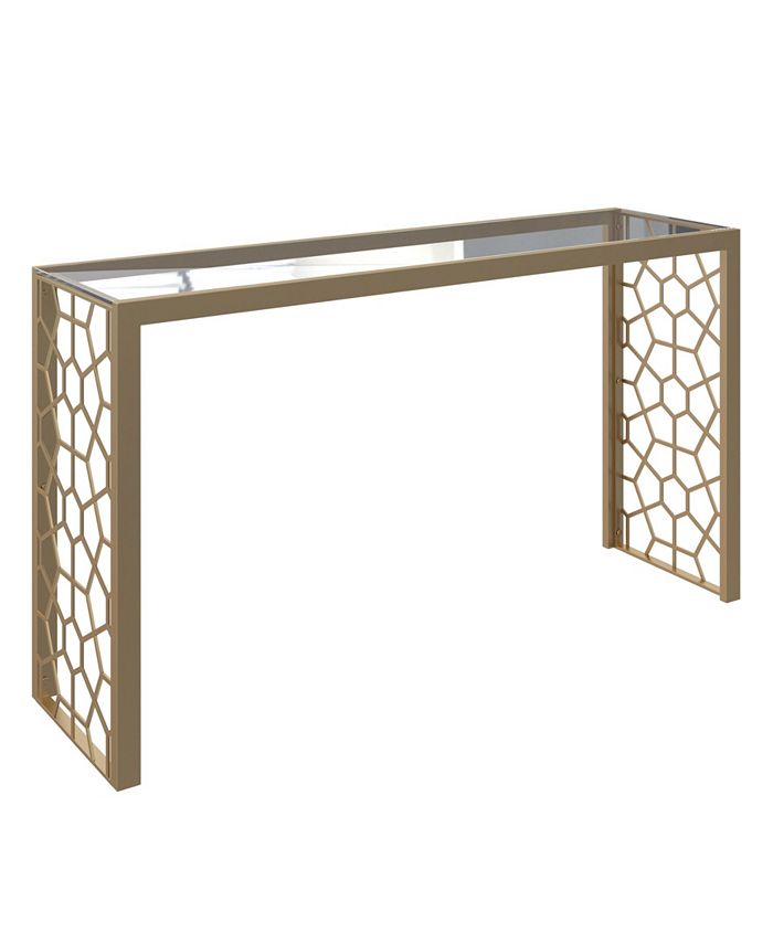 CosmoLiving Juliette Glass Top Console Table Macy's