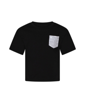 Big Girls C-Script All Over Print Pocket Boxy Tee