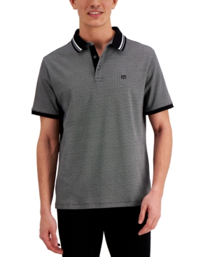 Dkny Men's Orchard Classic-Fit Geo-Print Polo Shirt Created for Macy's