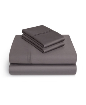 Shop Vivendi 4 Piece Sheet Set, Full In Charcoal