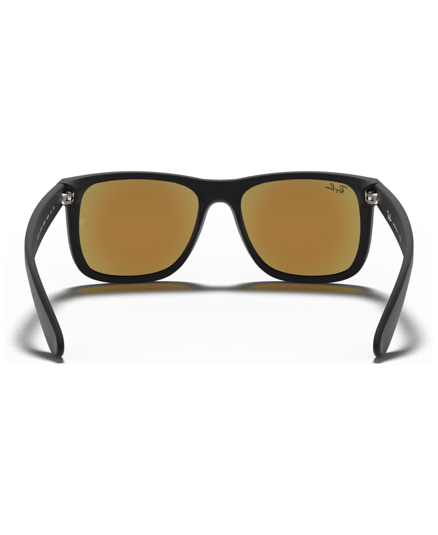 Солнцезащитные очки Ray-Ban Unisex Sunglasses, RB4165 Justin Mirror, цвет: Чёрный / Зелёный — фото 5