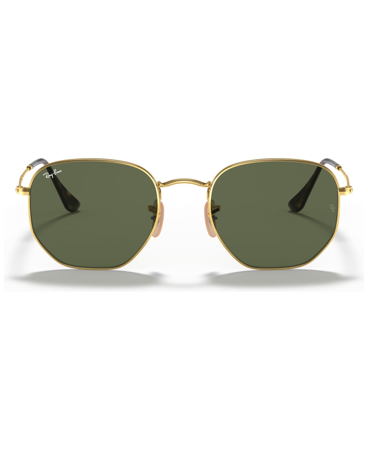 Ray Ban Unisex Polarized Sunglasses, Rb3548n Hexagonal Washed Evolve In Gold,green