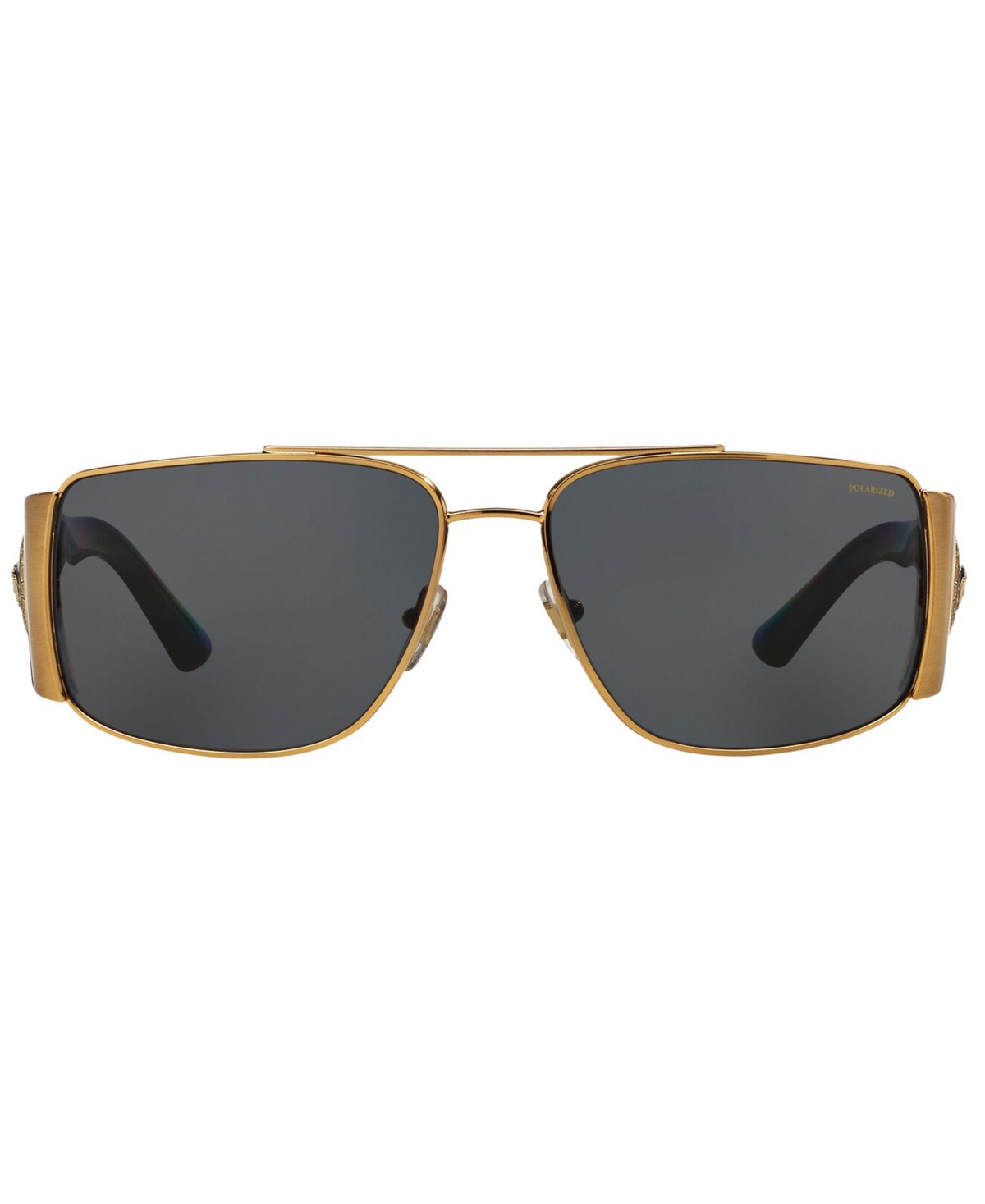 Shop Versace Polarized Sunglasses , Ve2163 In Gold Black,grey Polarized