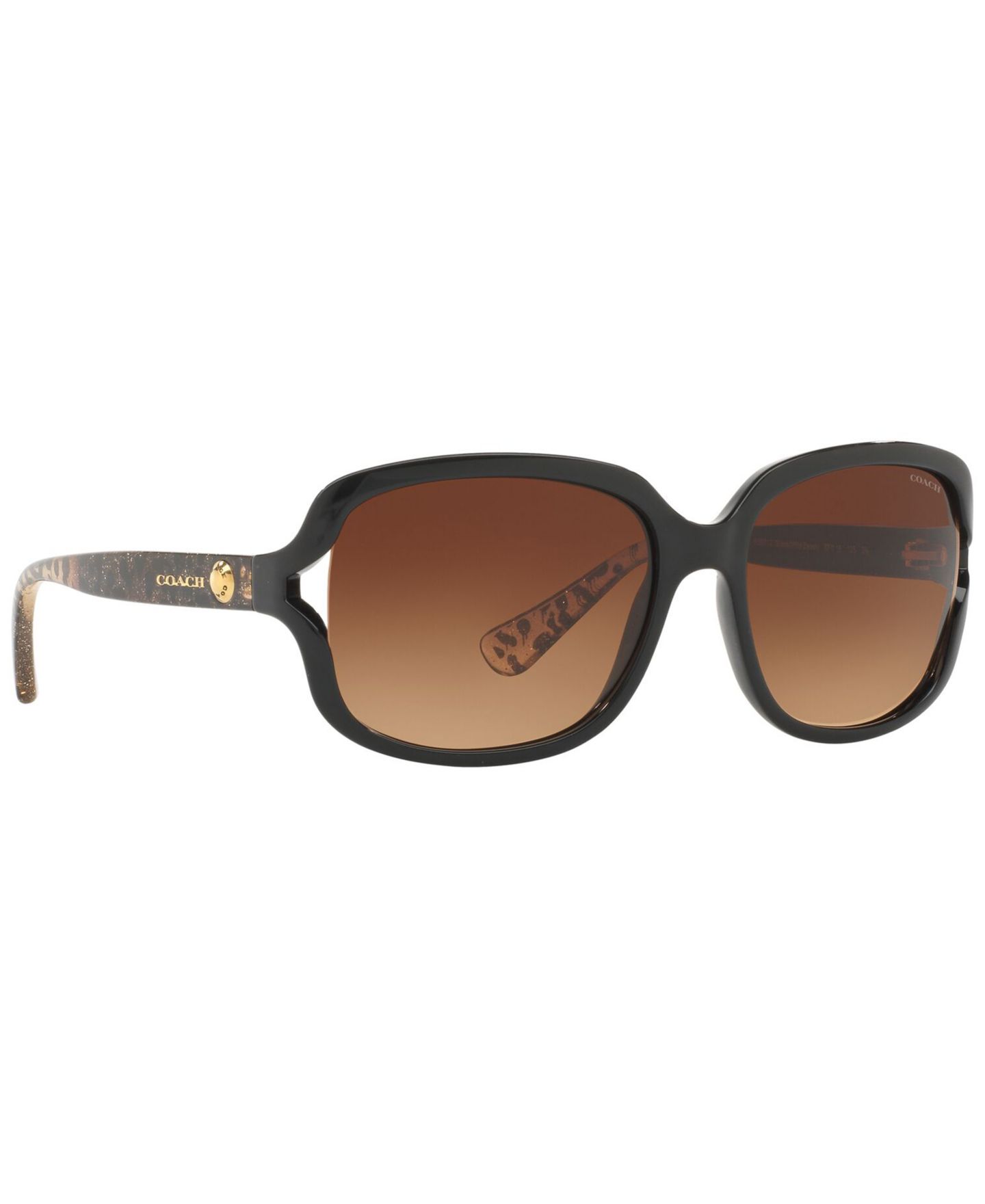 Женские солнцезащитные очки COACH Sunglasses, HC8169, цвет: Чёрный / Коричневый градиентный — фото 5