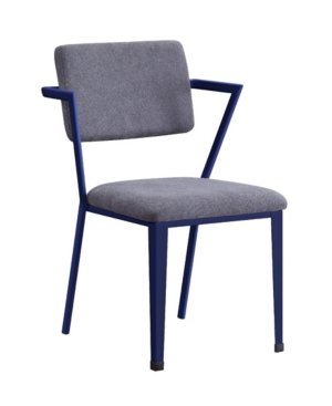 Acme Furniture Cargo Chair In Gray Fabric And Blue