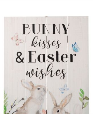 18"H Easter Wooden Bunny Wall Decor