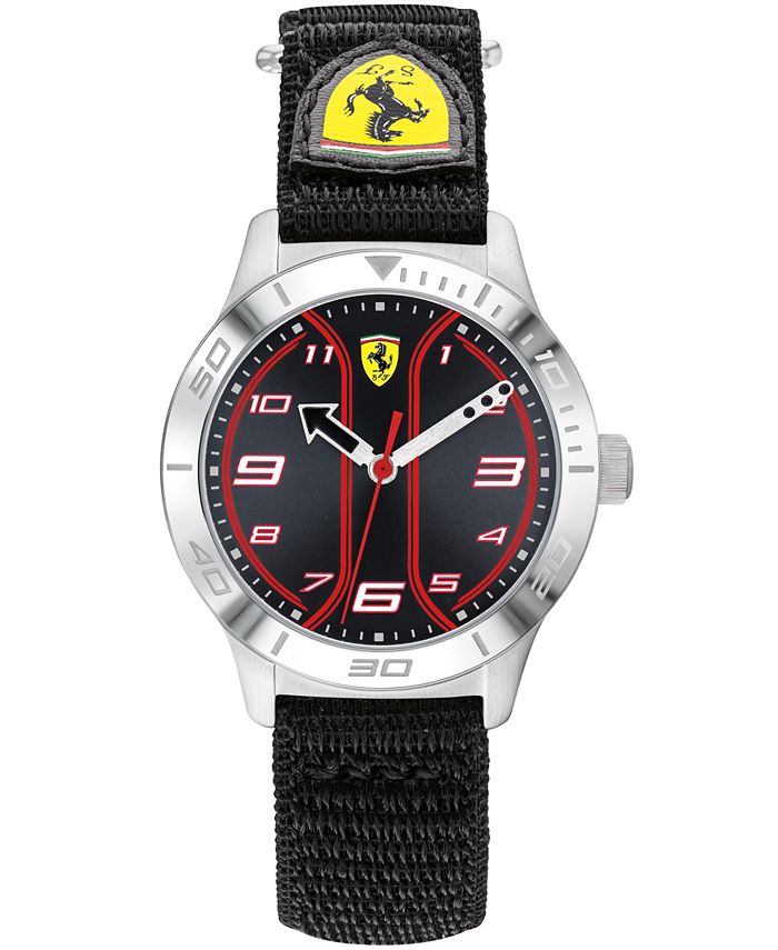 Ferrari - Kids' Academy Black Nylon Strap Watch 34mm