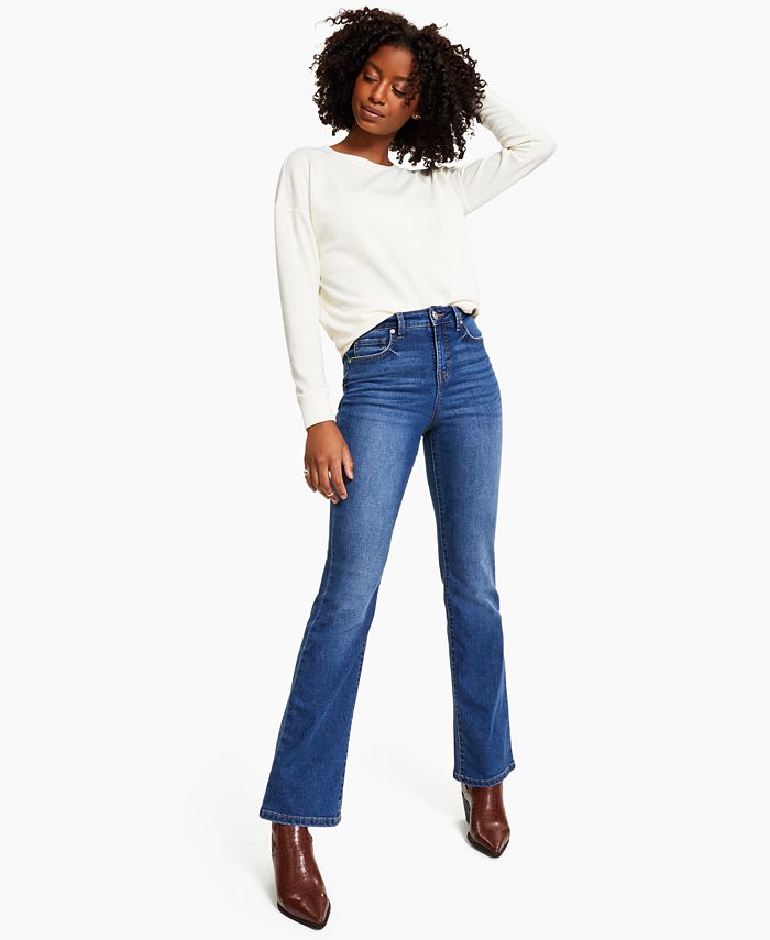 Style & Co Plus Size High-rise Bootcut Leggings, Created For Macy's In  Industrial Blue