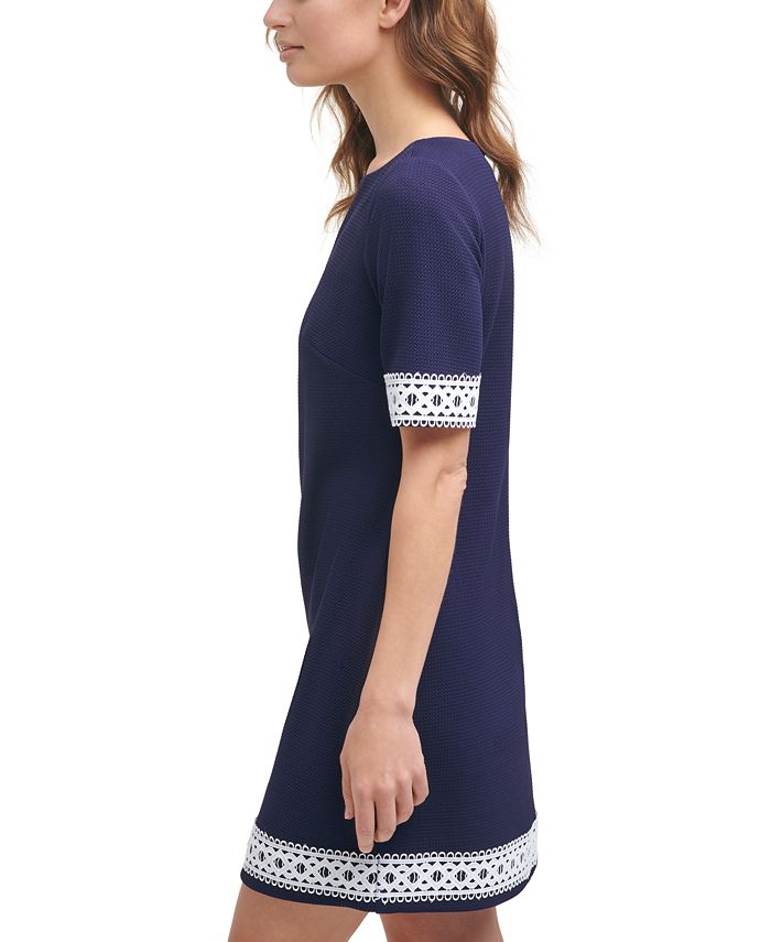 Jessica Howard Women's Knit Dress - Boat Neck Elbow Sleeve Desk To Dinner