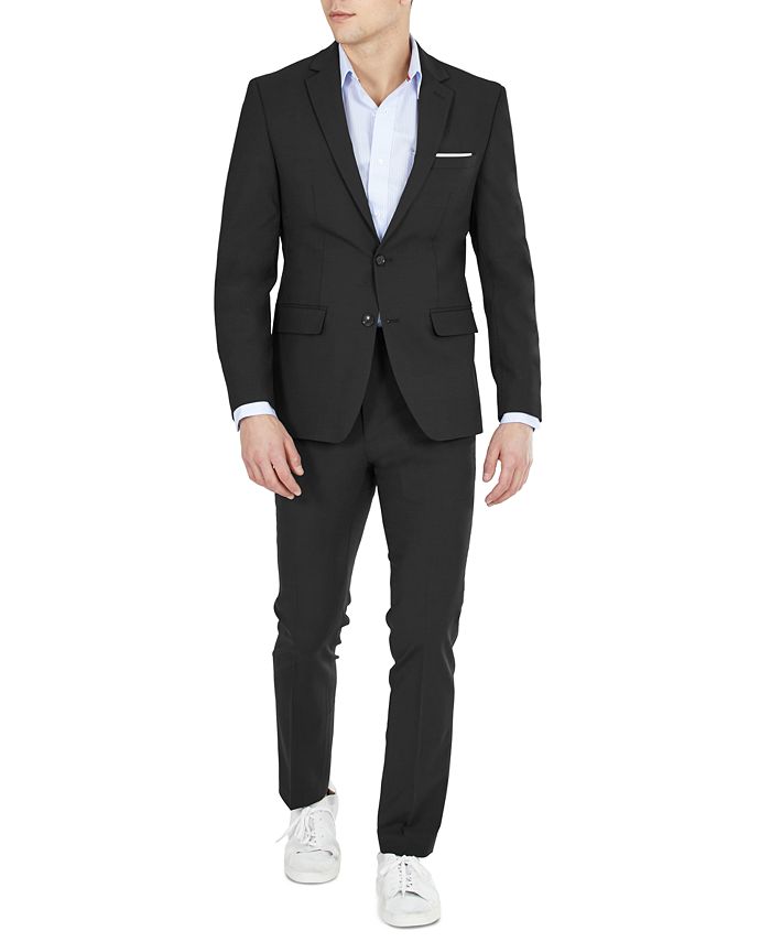 Bar III Men's Solid SkinnyFit WrinkleResistant Wool Suit Separates