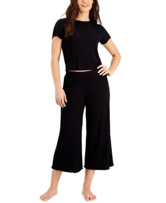 Alfani - Ribbed Capri Pajama Pants Set