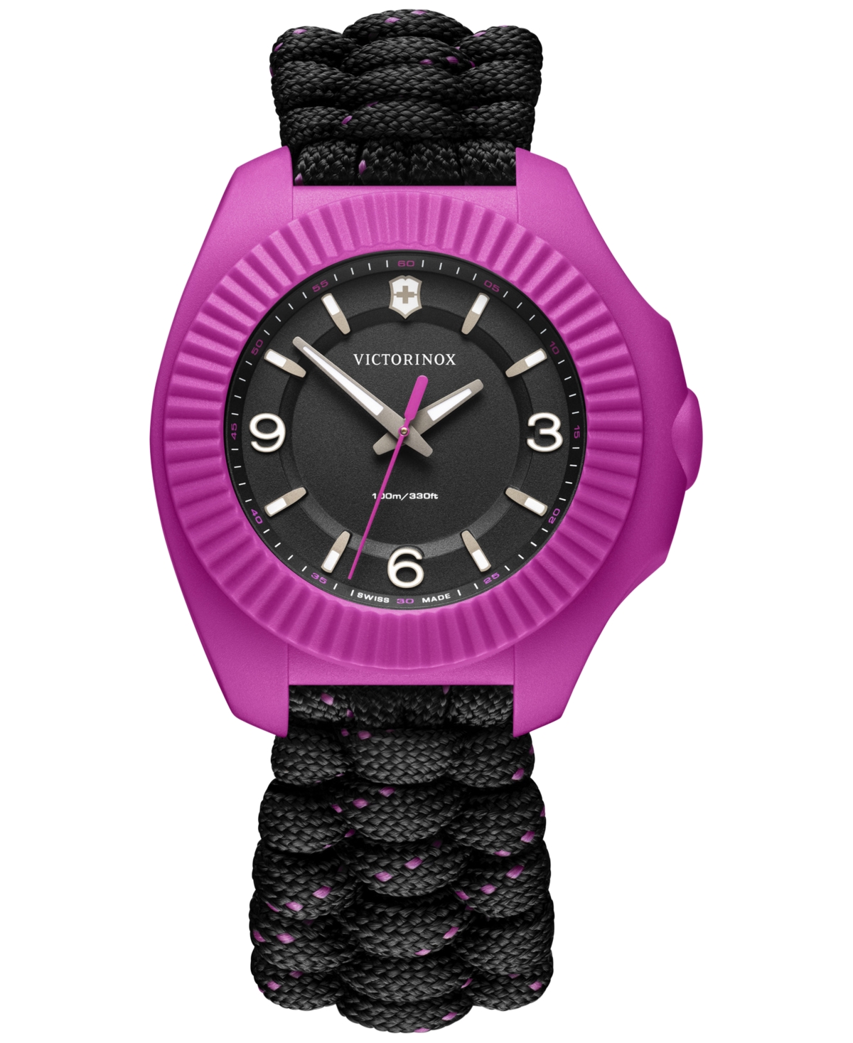 Shop Victorinox Women's I.n.o.x. V Black Paracord Strap Watch 37mm