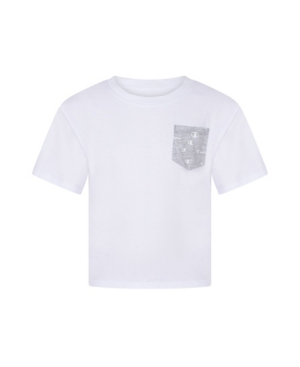 Big Girls C-Script All Over Print Pocket Boxy Tee