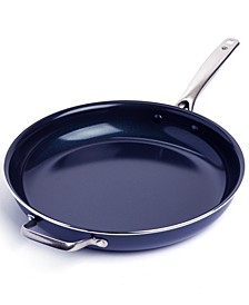 Family Feast Diamond-Infused Ceramic Nonstick 14" Frying Pan with Helper Handle
