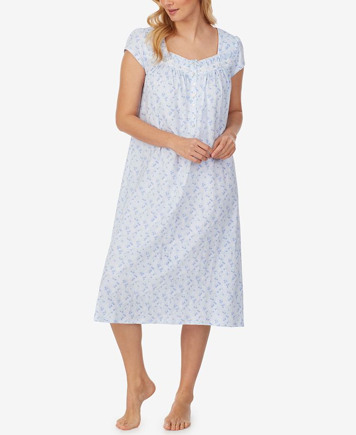 Eileen West Printed Cotton Jersey Nightgown Macy's