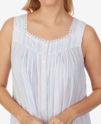 Eileen West Ruffle-Hem Sleeveless Nightgown