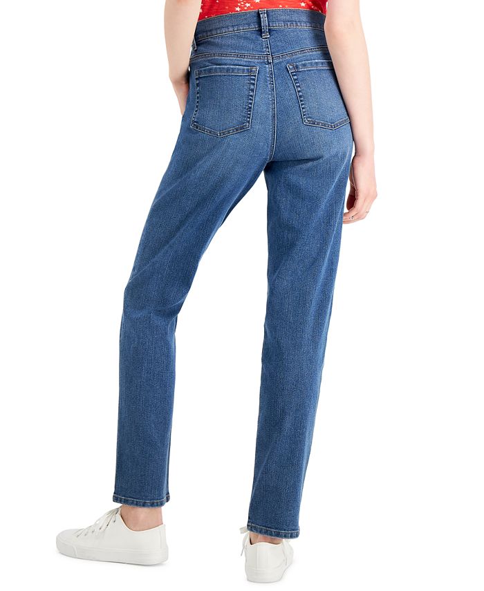 Style & Co Petite Chain Embellished High Rise Skinny Jeans main image 1