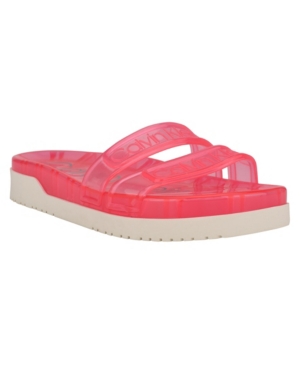 Calvin Klein Women's Tobi Lucite Pool Slide Sandals Women's Shoes