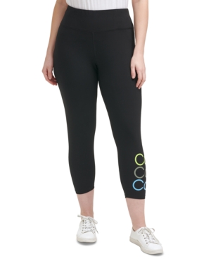Calvin Klein Performance Plus Size Logo High Waist 7/8 Leggings