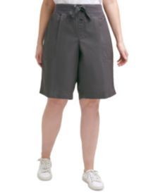 Plus Size Cotton Convertible Bermuda Shorts