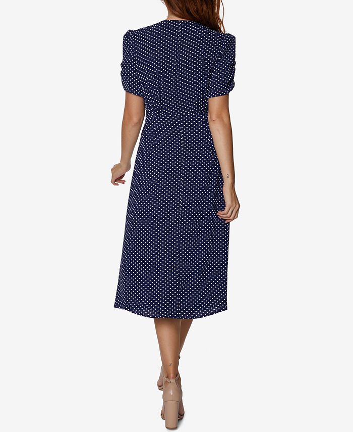 japan sage polka dot dress