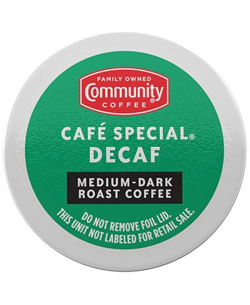 Community Coffee - Caf&eacute; Special Decaf Medium-Dark Roast Single Serve Pods, Keurig K-Cup Brewer Compatible, 72 Ct