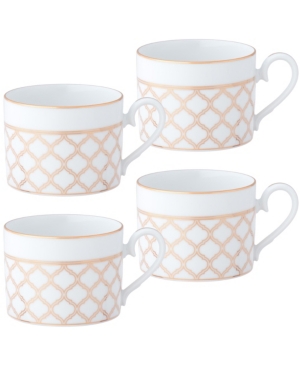 Noritake Eternal Palace Gold Set Of 4 Cups, 8-1/2 oz In White And Gold