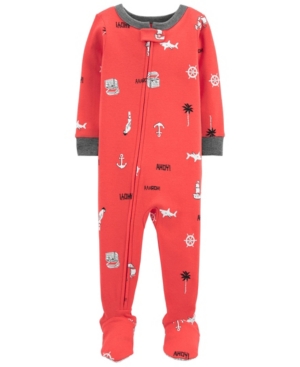 Baby Boys Nautical Cotton Footie Pajamas