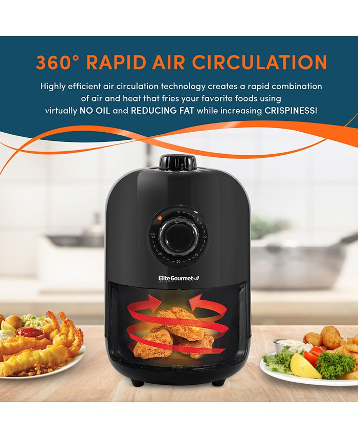 Elite Gourmet - 1-Qt. Compact Air Fryer